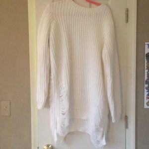 Venus White distressed sweater dress